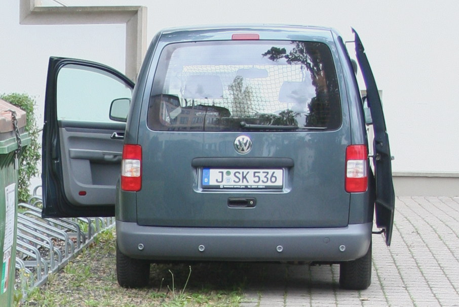 Flitzerblitzer, Jena, Stadt Jena, Stadtverwaltung, dunkelgrau, VW Caddy, Transporter, Kennzeichen, J-SK 536