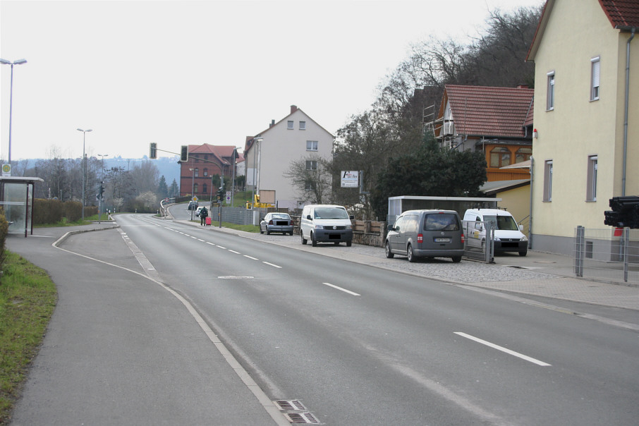 Geschwindigkeitsmessung Orlamünde Bahnhofstraße in Fahrtrichtung Rudolstadt aus Kahla, Jena kommend (B 88)