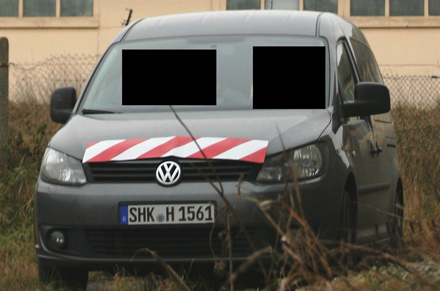 Flitzerblitzer, Polizei, dunkelgrau, VW, Caddy, Kennzeichen, SHK-H 1561