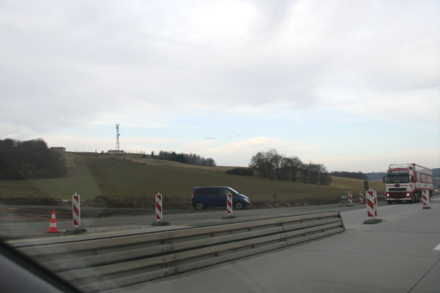 Geschwindigkeitsmessung BAB 4 an der Anschlussstelle Gera Zentrum im Fahrtrichtung Chemnitz, Dresden