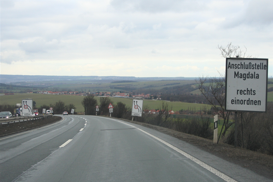 Geschwindigkeitskontrolle BAB 4 zwischen Schorba und Magdala in Fahrtrichtung Erfurt, Frankfurt am Main