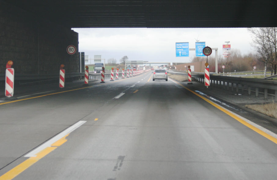 Hermsdorfer Kreuz, Zulässige geschwindigkeit, Geschwindigkeitskontrolle, Geschwindigkeitsmessung