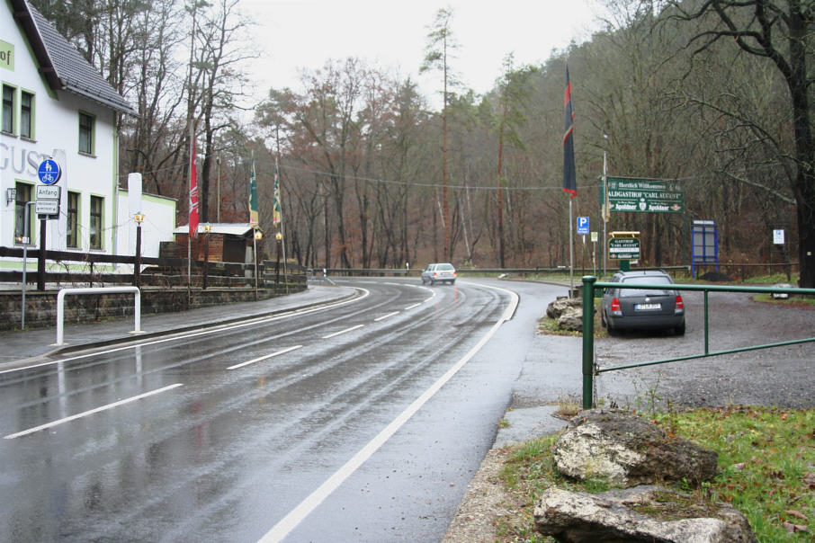 Geschwindigkeitskontrolle Thüringen - B 7 zwischen Jena Isserstedt und Jena in Höhe des Gasthofes "Carl August"