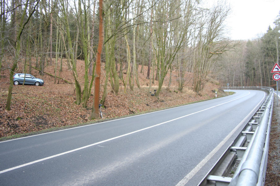 Geschwindigkeitsmessung Thüringen - B 7 zwischen Jena Ortsteil Isserstedt und Jena im Mühltal