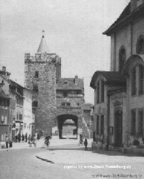historische Aufnahme Marientor - Blick auf Wachturm und inners Tor